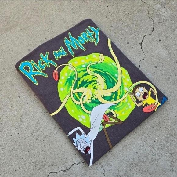 Rick and Morty Men's Size L Grey Graphic print t-shirt - Picture 1 of 3